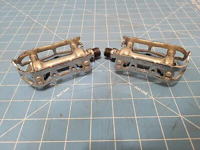 $70 • Buy Campagnolo Record Strada Chromed Road Quill Pedals #1037 - Vintage 1970s - 9/16 