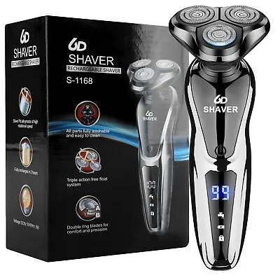 Men Wet/Dry Electric Shaver Trimmer Rotary Razor Beard Shaving USB Rechargeable • $21.99