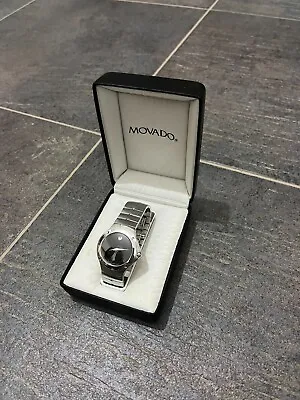 Movado Sports Edition Stainless Steel Water Resistant Black Dial Men's Watch • $550