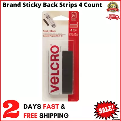 VELCRO 4 Count Sticky Back Tape Strips With Adhesive Hook And Loop 3 1/2 X 3/4  • $6.07