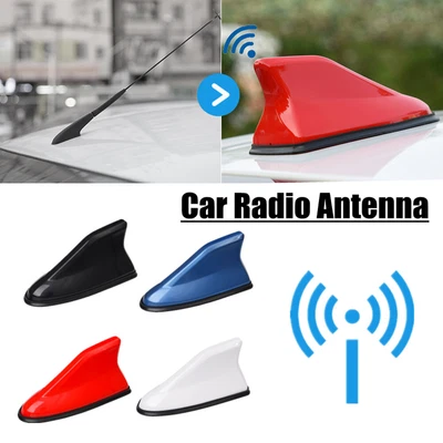 £8.69 • Buy Car Accessories Carbon Fiber Shark Fin Roof Antenna Radio FM/AM Signal Aerial 