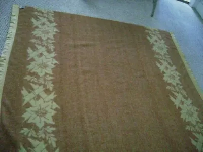 Vintage Pure Wool Full Blanket 86  X70 Reversible Color And Patterned • $24.99
