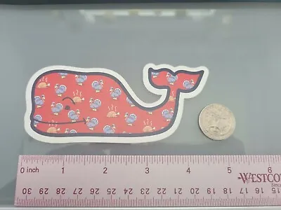 New Vineyard Vines Thanksgiving Turkey Whale Sticker Decal • $2