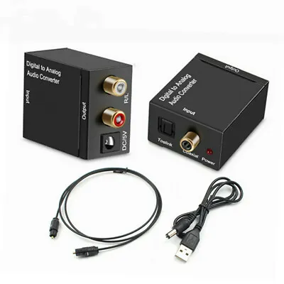 New Optical Fiber Coaxial SPDIF Digital To Analog Audio Converter Stereo Adapter • $7.85