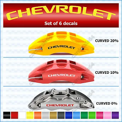 Chevrolet Chevy Decal Sticker Brake Caliper (Set Of 6pcs) Brand Vinyl H-Temp S • $9.99