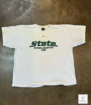 Nike Michigan State Spartans 2000 NCAA National Basketball Champions T-Shirt XXL • $10.99