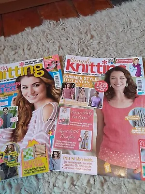 £3.50 • Buy Knitting Magazines X 2 Inc Cats/Patterned Socks/Baby Mobile And Baby Cardigan