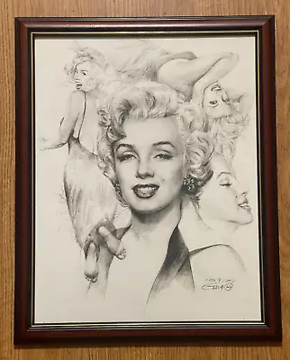 2002 Gino Marilyn Monroe Print Black White Collage 18 X14.25  Framed • $33.24