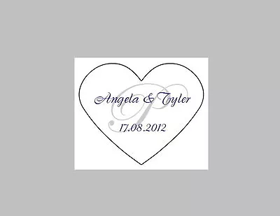 90 Personalized Custom Wedding Heart Shaped Monogram Envelope Seals Stickers • $16.98