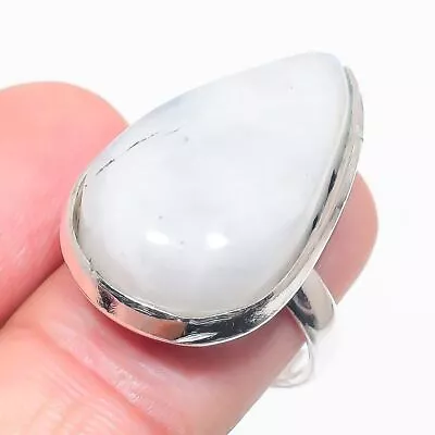 Rainbow Moonstone Handmade 925 Sterling Silver Gift Ring Size 7.5 • £12.43