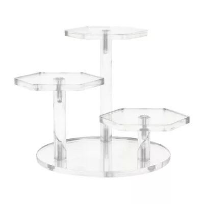  Riser Display Stand Stepped For Figurines Buffet Cake Tray Acrylic • £10.38