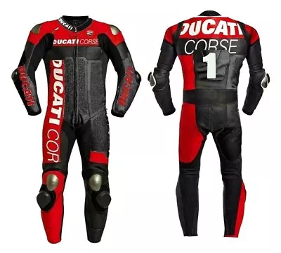 Custom Leather Armored Motorcycle Racing Suit 1 Piece • $349.99