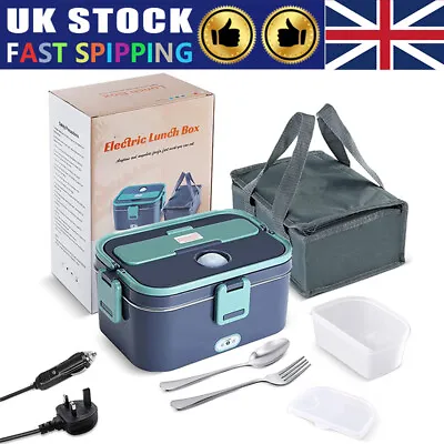 Portable Electric Heating Lunch Box 12V 24V Bento Travel Food Heater Car Plug UK • £26.11