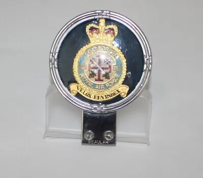 Car Badge Squadron Royal Air Force Velox Et Vindex Silver Collectible Plate  • $89.77
