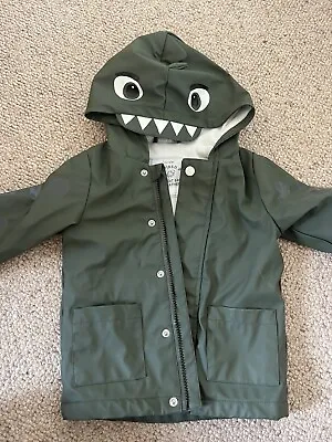 £0.99 • Buy Toddler Boy Green Dinosaur Rain Coat With Hood Size 12-18m