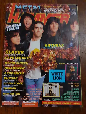 Metal Hammer UK Issue 1 December 1987 Anthrax Slayer Aerosmith Helloween Warlock • £10