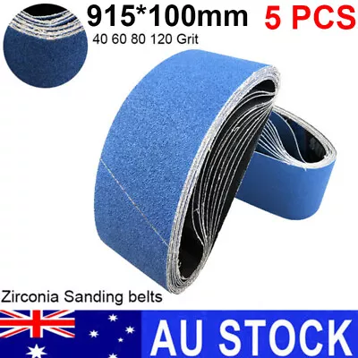 5X 915mmx100mm 914 Zirconia Sanding Belts Abrasive Linishing 40 60 80 120Grit AU • $26.89