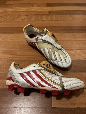 Adidas Predator Powerswerve TRX AG Beckham Football Boots UK 9.5 White Gold Red • £100