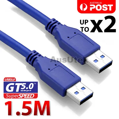 $7.95 • Buy Fast USB 3.0 Data Extension Cable Type A Male To A Male M-M Connection Cord