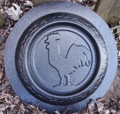 Rooster Mini Birdbath Mold Garden Concrete Plaster Mould 9  X 1  Thick • $23.95