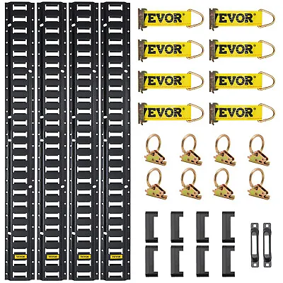 $121.99 • Buy VEVOR E Track Tie Down Rail Kit 30PCs 5' E Track Rails Enclosed Cargo Trailer