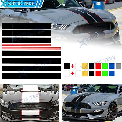 Graphics Rally Racing Stripe Hood Roof Trunk Decal Sticker Wrap For Ford Mustang • $7.99
