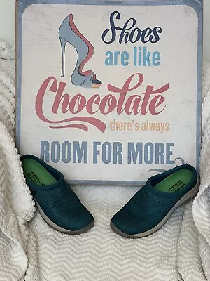 Merrell Encore Breeze Teal Blue Slip On Clogs Comfort Shoes Women's Size 8 • $24.99