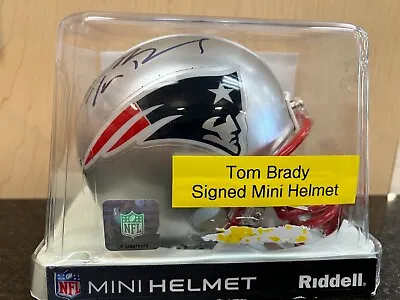 Tom Brady Autographed New England Patriots Mini Helmet  CardSharks • $556.11