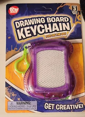 Toy Network Kid's Drawing Board Game Keychain Purple Mini Magnetic Age 3+ W/clip • £3.99