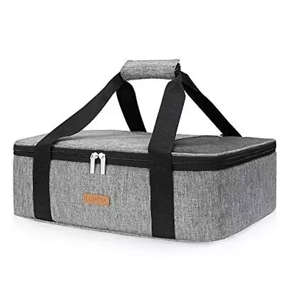 Insulated Casserole Carrier For Hot Or Cold FoodFits 9 X13  Baking Dish Grey • $28.32