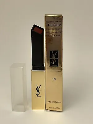 YSL Rouge Pur Couture The Slim Lipstick 2.2g - Shade #18 Reverse Red - See Notes • £12