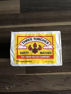 Three Torches Safety Matches Box Boxes Candles Camping Cooking Match 12Boxe • £4