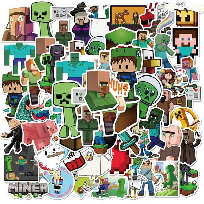 $3.89 • Buy 50pcs Minecraft Sandbox Game Vinyl Decal Kid Stickers Bomb Laptop Phone Bottle 