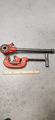 $60 • Buy Ridgid 111-R Ratcheting Pipe Threader And No 1-2 Heavy Duty Pipe Cutter 1/8-1.25