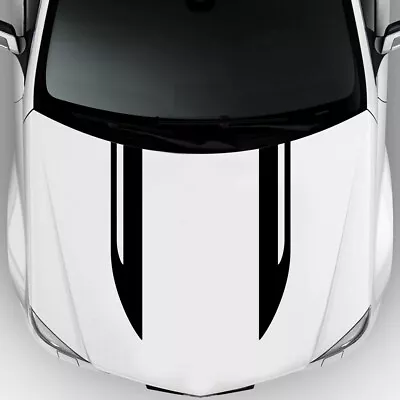 2PC Black Long Stripe Graphics Car Side Body Hood Bonnet DIY Vinyl Decal Sticker • $11.60