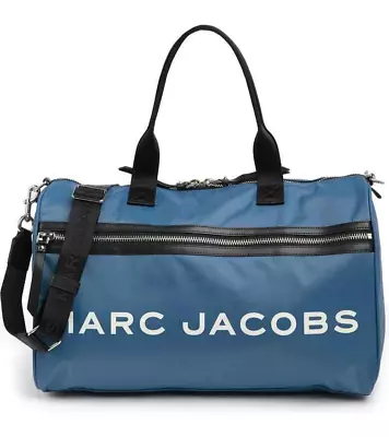 Marc Jacobs Logo Large Duffel Bag Travel Zip Nylon Satchel ~NWT~ Stellar • $245