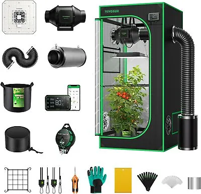 VIVOSUN Smart Grow Tent Kit 2-in-1 GrowLight W/ Circulation Fan Carbon Filter • $399.99