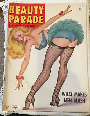 Beauty Parade Magazine Vol. 10 #3 1951 Peter Driben Cover Pin-ups Take A Peek • $28.80