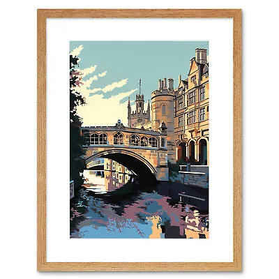 Bridge Of Sighs Cambridge University On Cam River Framed Wall Art Picture 9X7 In • £15.99