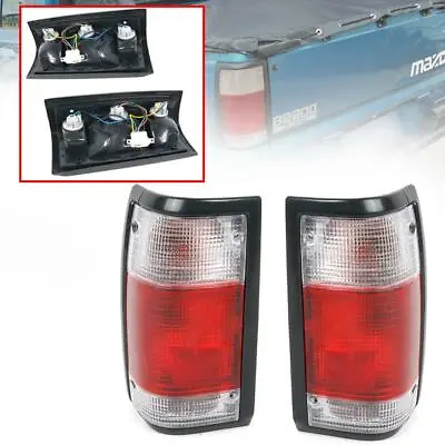 Tail Lamp Rear Light White Red Pair Fit Mazda Magnum B2000 B2200 B2600 1986-1993 • $72.44