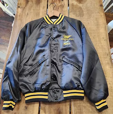 Vintage Miller High Life Genuine Draft Cold Filtered Patrol Satin Jacket Sz Med • $99.99