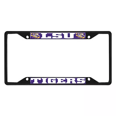 Fanmats NCAA LSU Tigers Black Metal License Plate Frame • $13.99