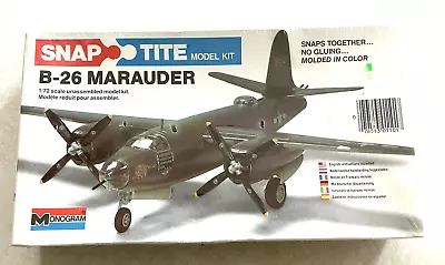 Monogram Snap Tite B-26 Marauder Model Kit 1/72 Scale New In Box • $39.99