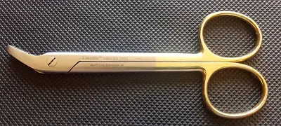 V Mueller SU1988 Wire Cutting Scissors 5  Tungsten Carbide Germany Gold Handle • $24.99