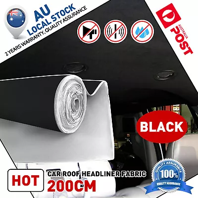 2Mx1.5M Car Headliner Fabric Upholstery  Foam Backed Roof Lining Replace • $46.93