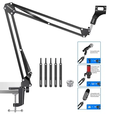 Neewer Studio Microphone Suspension Boom Scissor Arm Stand For Radio Broadcast • $15.39