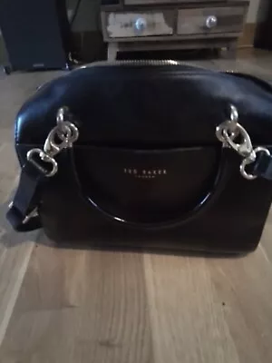 Ted Baker Barrell Black Bag With Gold Clapse Black Strap .beautifully Lined • £35