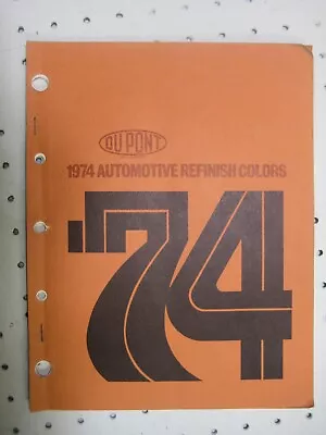 Vintage 1974 Dupont Paint Chip Color Chart Amc Ford Chrysler Gm Mustang Trucks • $20