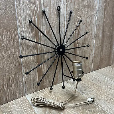 Vintage 50s 60s Mid Century Atomic Age 13” Round Wall Sconce Light Fixture MCM • $49.99