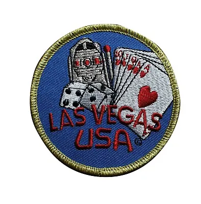 Las Vegas Embroidered Iron On Patch - Gambling Poker Fuzzy Dude 119-H • $3.95